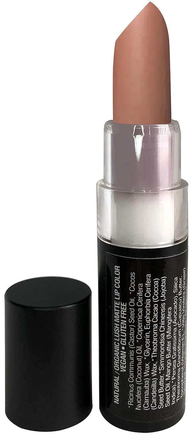 Mom's Secret 100% Natural Matte Lipstick, Organic, Long Lasting, Vegan, Gluten Free, Cruelty Free, Made in the USA, 0.12 oz. (Feelin' Peachy)