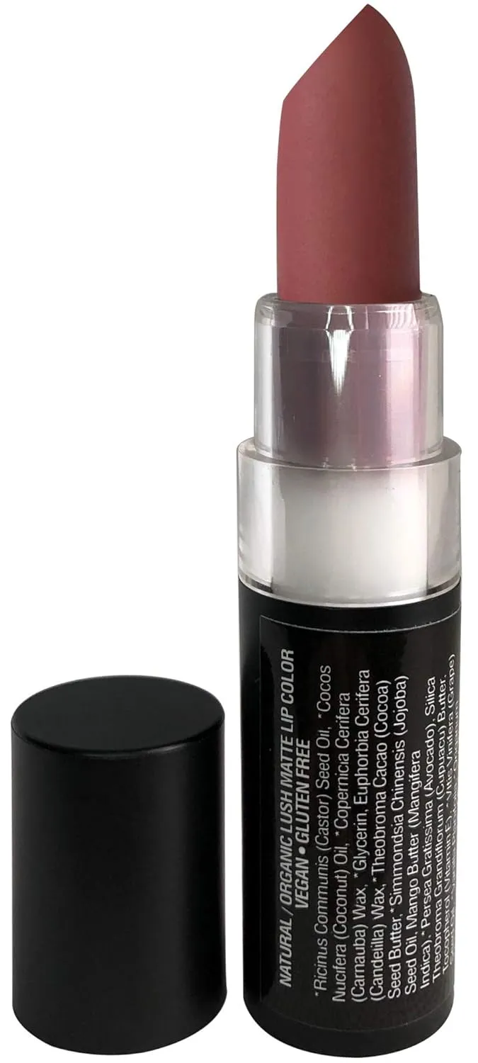 Mom's Secret Natural Matte Lipstick, Organic, Long Lasting, Vegan, Gluten Free, Cruelty Free, Made in the USA, 0.12 oz. (Blushing Bride)
