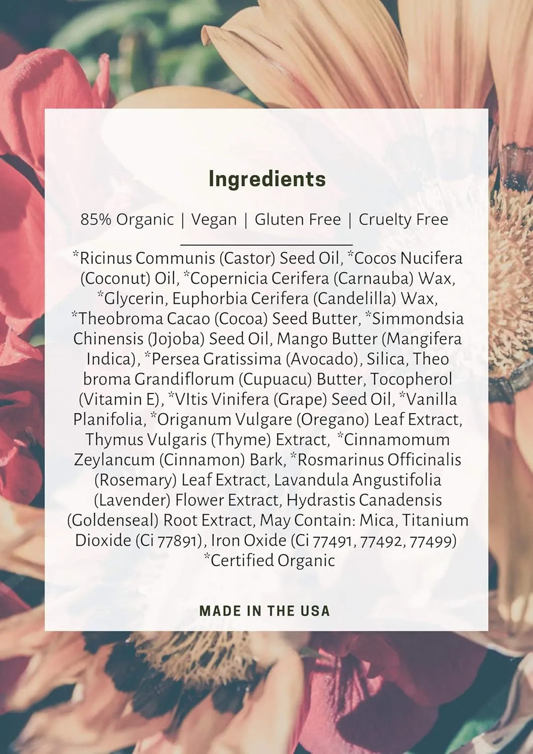 Mom's Secret Natural Matte Lipstick, Organic, Long Lasting, Vegan, Gluten Free, Cruelty Free, Made in the USA, 0.12 oz. (Blushing Bride)