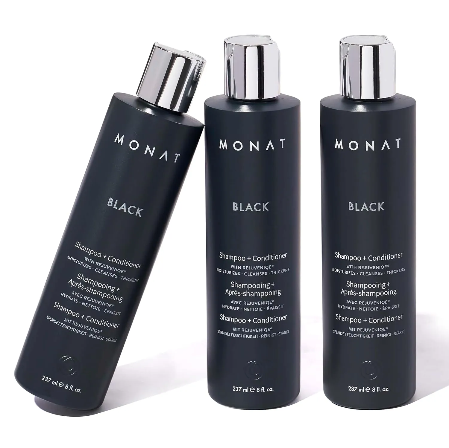 MONAT Black Shampoo   Conditioner – 3-Month Supply – A 2-in-1 Formula for Optimal Hair Care in One Step – Cleanses, Conditions, and Promotes Stronger, Healthier-Looking Hair – 711ml (24.0 fl oz)