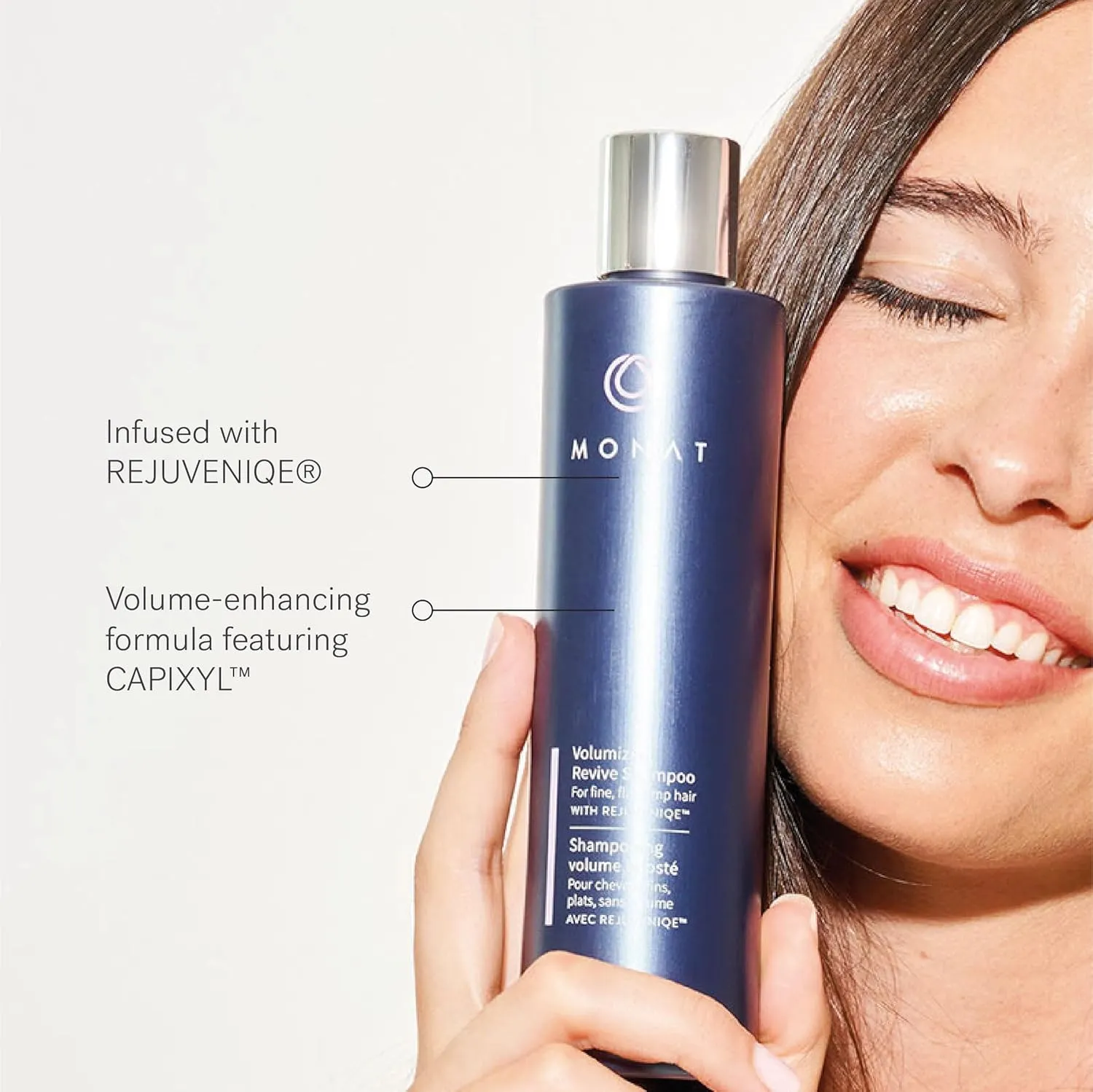 MONAT Volumizing Shampoo & Conditioner Set Infused with REJUVENIQE – Lightweight Care for Fine, Flat Hair – Enhances Volume, Adds Softness and Shine – Net Wt. 237 ml (8 fl. oz.) & 177 ml (6 fl. oz.)
