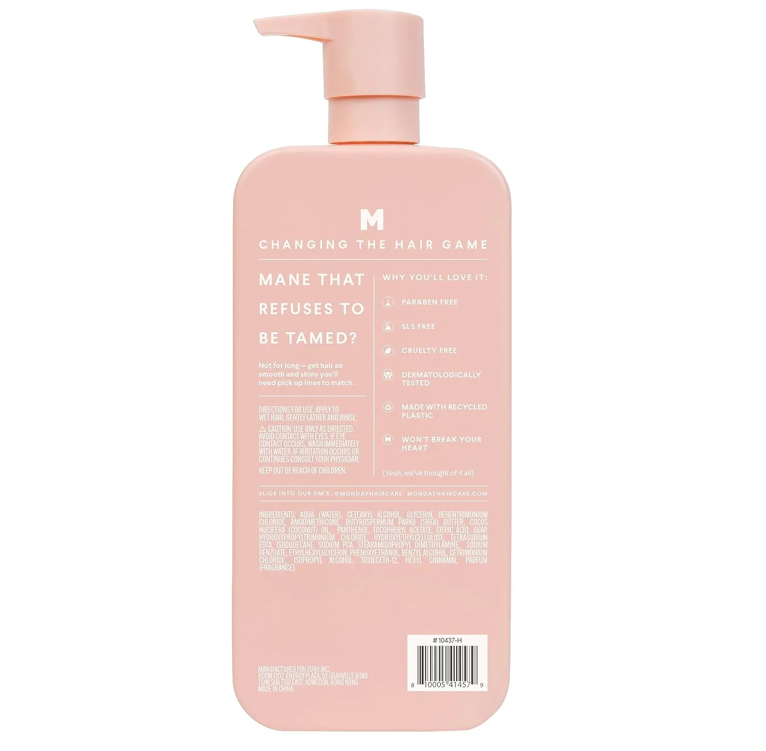 MONDAY HAIRCARE SMOOTH Conditioner with Wheat Protein, Coconut Oil & Avocado Oil for Frizz-Prone Hair 798 mL