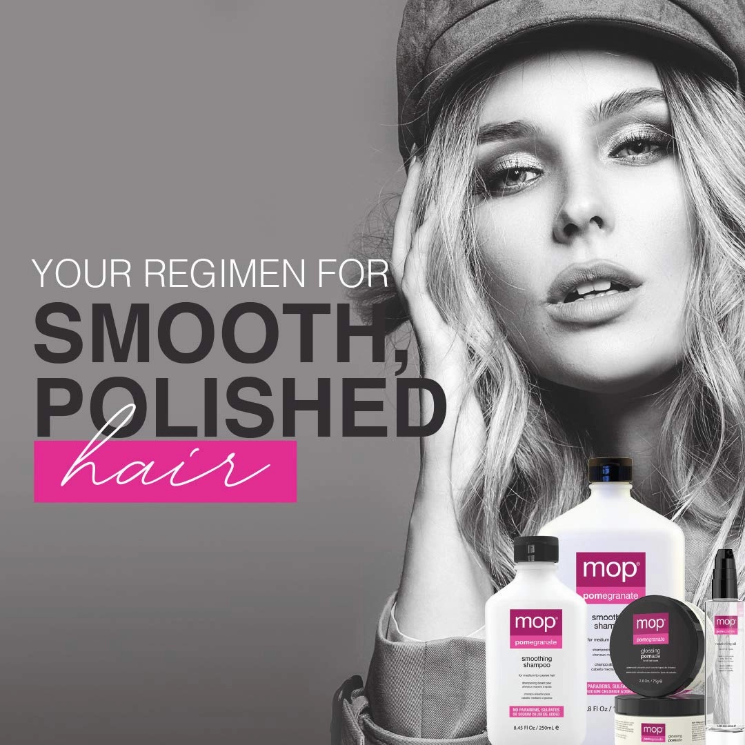 MOP Pomegranate Smoothing Conditioner For Medium to Coarse Hair - Moisturizing, Hydrating, Detangling - Strengthens Hair, Adds Shine, Anti-Frizz
