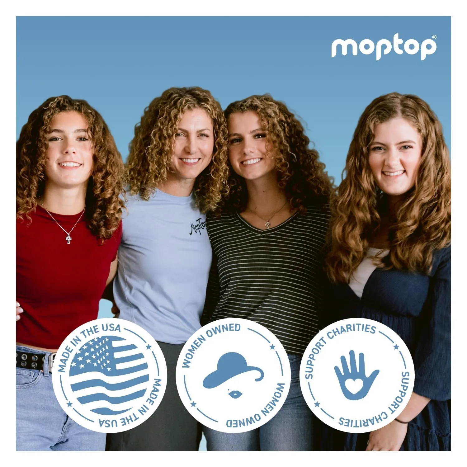 MopTop Daily Curly Hair Conditioner – Hair Moisturizer to Restore Dry, Damaged Hair & Reduce Frizz, Sulfate & Paraben Free Hair Care for All Hair Types – Wavy, Curly, Coily (Bamboo, 8 oz)