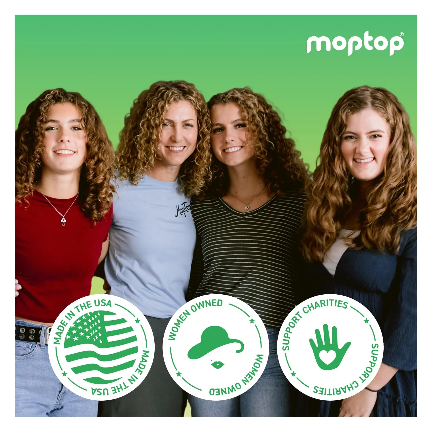 MopTop Gentle Shampoo – Every Day Curly Hair Shampoo, Improves Moisture & Reduces Frizz, Sulfate & Paraben Free Hair Care for Straight, Wavy, Curly, Coily Hair (Bamboo, 8oz)