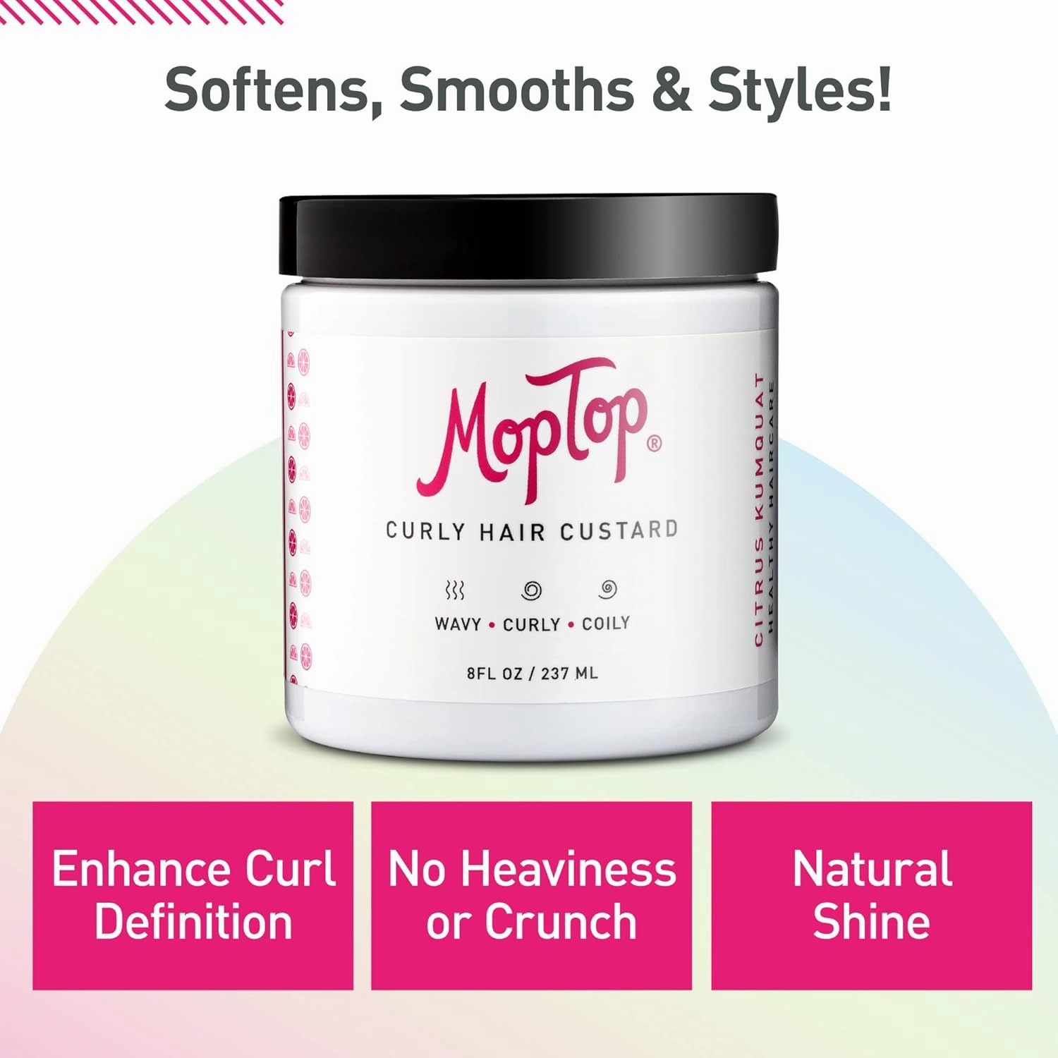 MopTop Curly Hair Routine, Gentle Shampoo   Daily Conditioner   Styling Gel for Wavy and Coily Tresses, Color Safe, Moisturizing Women's Hair Care
