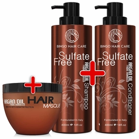 Moroccan Argan Oil Shampoo, Conditioner and Hair Mask Set