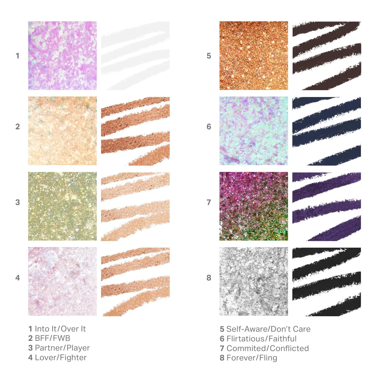 Morphe Mixed Signals Dual-Ended Eyeshadow Stick - Cream Eyeshadow Pigment & Chrome Liquid Flakes for Bold, Layered Eye Makeup Looks - Flirtatious/Faithful (0.96 oz)