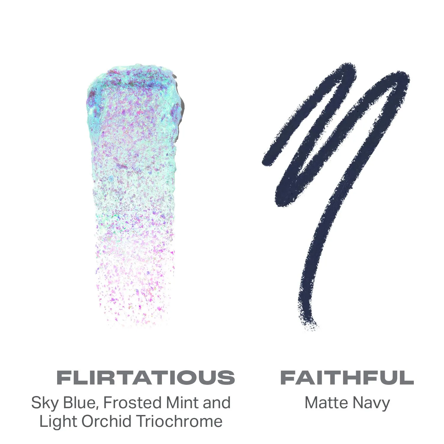 Morphe Mixed Signals Dual-Ended Eyeshadow Stick - Cream Eyeshadow Pigment & Chrome Liquid Flakes for Bold, Layered Eye Makeup Looks - Flirtatious/Faithful (0.96 oz)