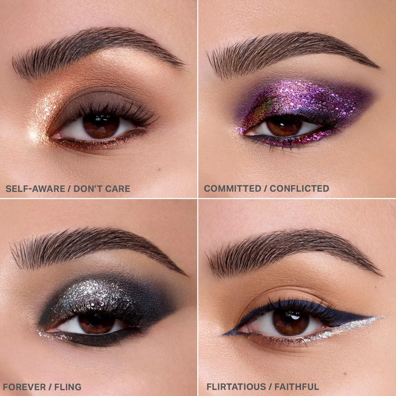 Morphe Mixed Signals Dual-Ended Eyeshadow Stick - Cream Eyeshadow Pigment & Chrome Liquid Flakes for Bold, Layered Eye Makeup Looks - Flirtatious/Faithful (0.96 oz)