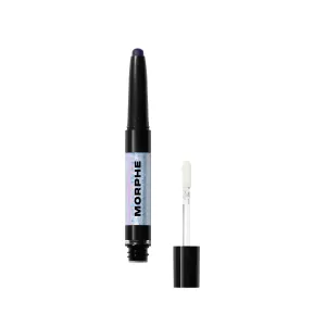 Morphe Mixed Signals Dual-Ended Eyeshadow Stick - Cream Eyeshadow Pigment & Chrome Liquid Flakes for Bold, Layered Eye Makeup Looks - Flirtatious/Faithful (0.96 oz)