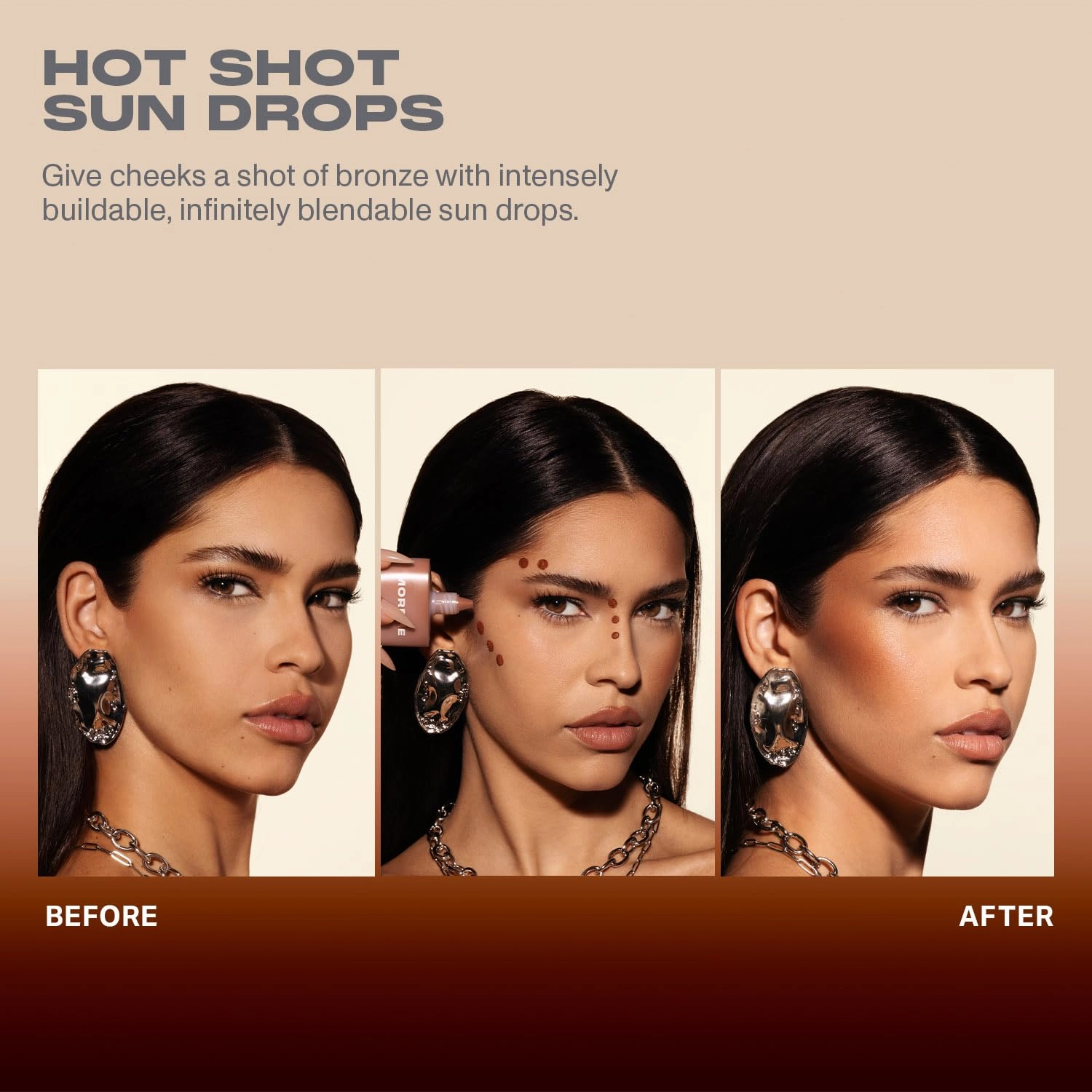 Morphe Hot Shot Sun Bronzing Drops - Waterweight Liquid Bronzer Drops with Niacinamide for Glowing Skin, Hydration & a Natural Radiant Finish - Stuntan (1 Fl Oz)