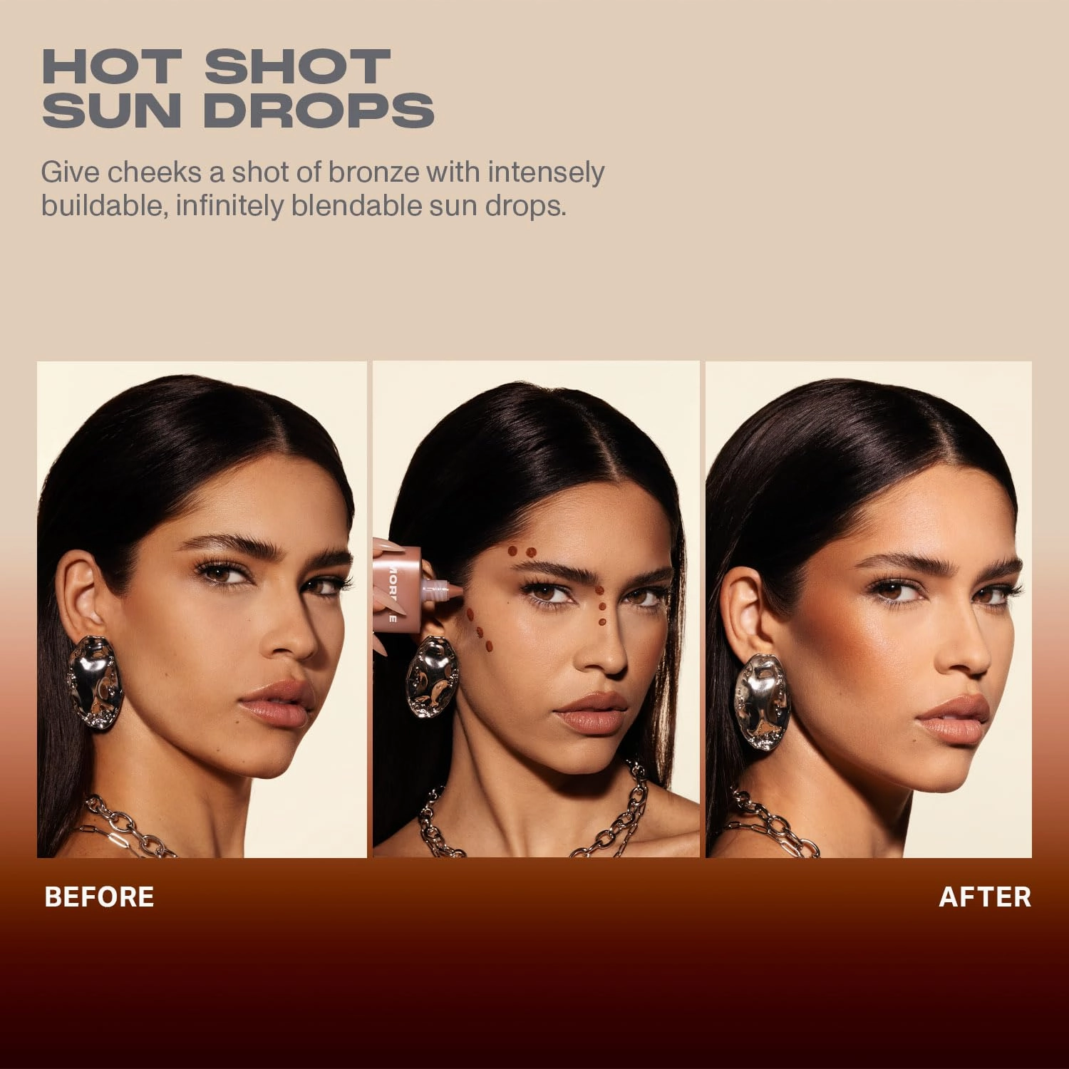 Morphe Hot Shot Sun Bronzing Drops - Waterweight Liquid Bronzer Drops with Niacinamide for Glowing Skin, Hydration & a Natural Radiant Finish - Sun Siren (1 Fl Oz)