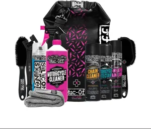Muc-Off Ultimate Motorcycle Cleaning Kit - Detailing Kit, Accessories for Cleaning - Includes Cleaner and Chain Lube
