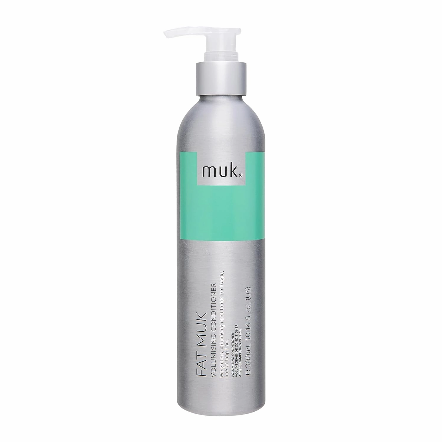 MUK. Fat Volumising Conditioner for Fragile, Fine, Limp Hair - Thickening and Volume Conditioner with Weightless Moisture for Fuller, Stronger Hair with Enhanced Volume and Shine, 300ml