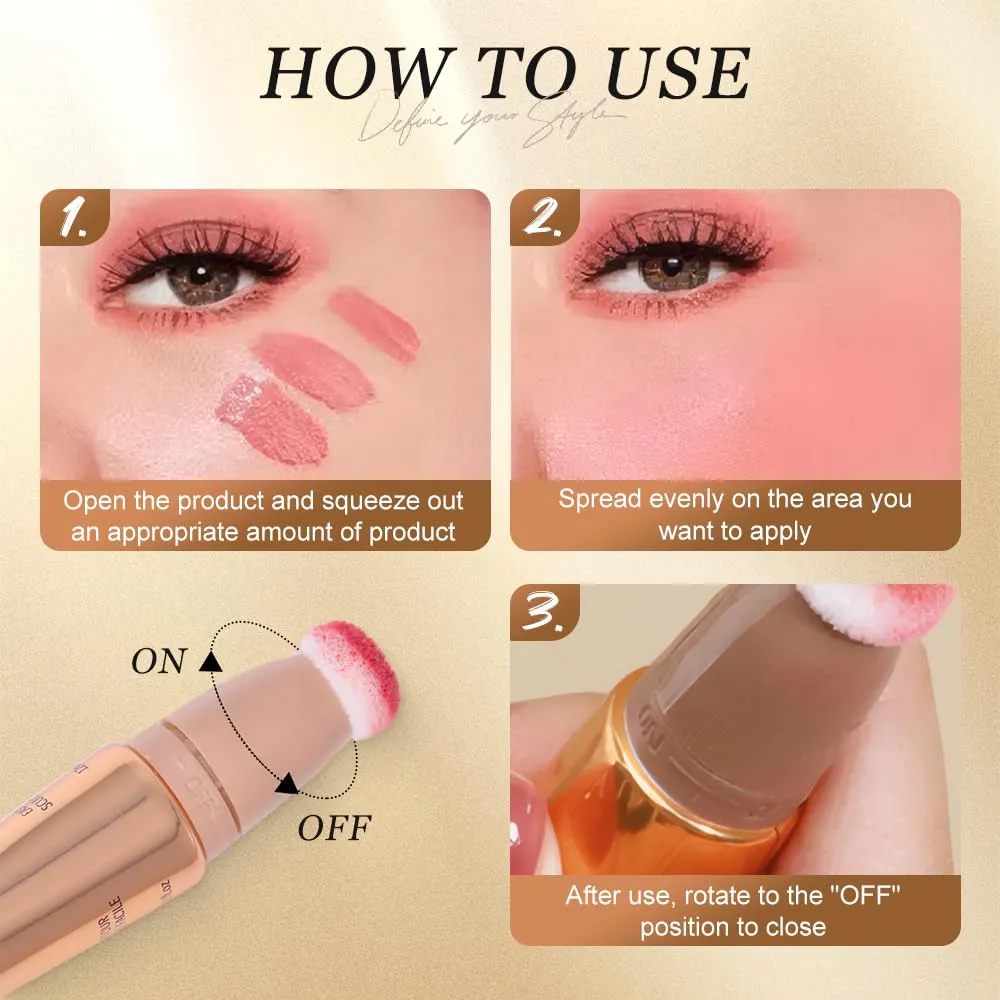Multi Use Blush Stick for Cheeks, Lips & Eyes – Hydrating, Buildable Cream Blush with Natural, Skin-Like Finish Long Lasting & Easy to Blend Stick for a Radiant Glow (#2, 1)