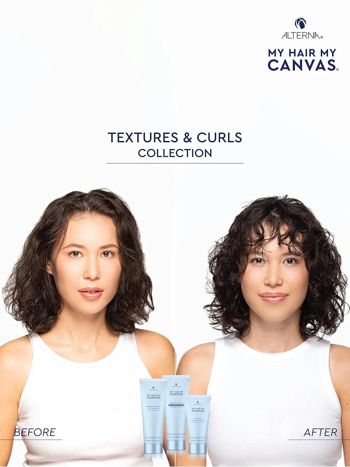 My Hair. My Canvas. Begin Again Vegan Curl Cleanser Enhancing Shampoo for Curly, Coily, and Textured Hair