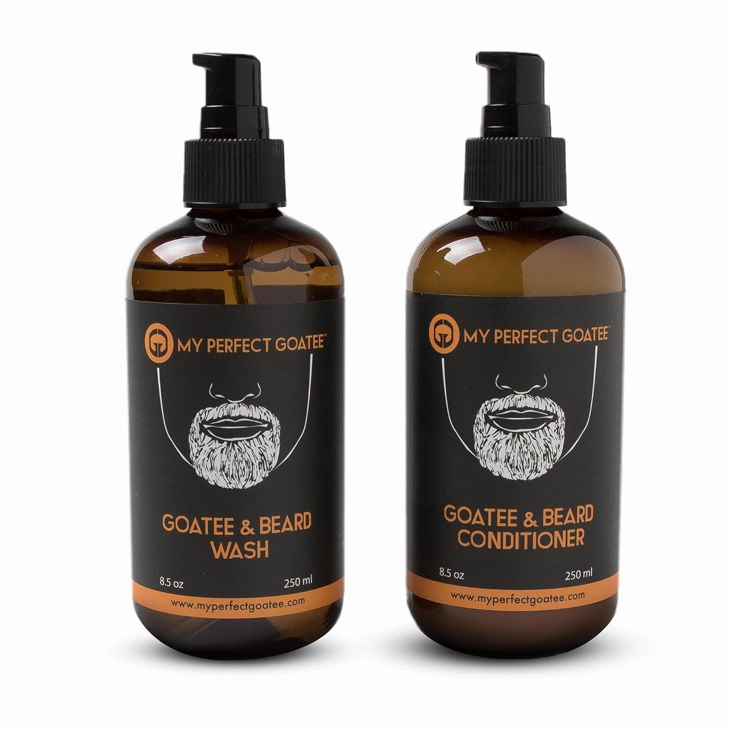 My Perfect Goatee® Premium Beard Wash and Beard Conditioner Hydrating Facial Hair Cleanser (8.5 oz. Wash   8.5oz Conditioner)