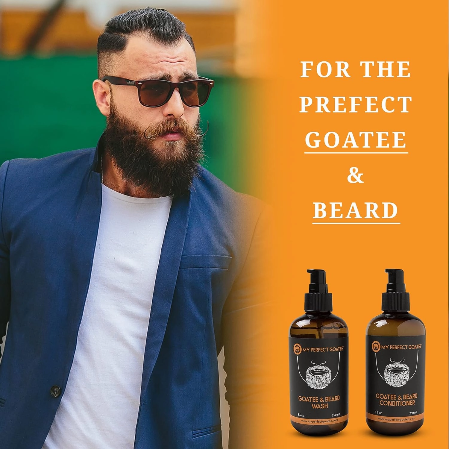 My Perfect Goatee® Premium Beard Wash and Beard Conditioner Hydrating Facial Hair Cleanser (8.5 oz. Wash   8.5oz Conditioner)