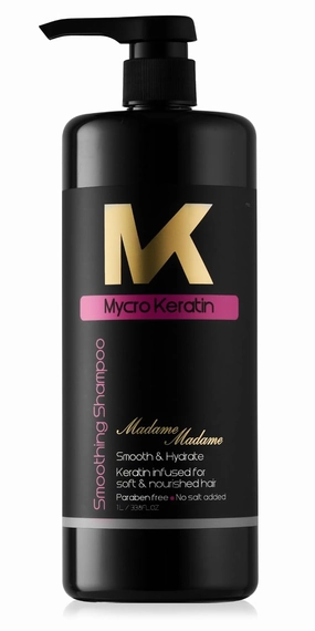 Mycro Keratin Madame Madame Moisturizing Shampoo for Thick, Coarse & Medium Hair – Paraben & SLS Free, Infused with Argan Oil & Vitamins (33.8 Fl Oz)