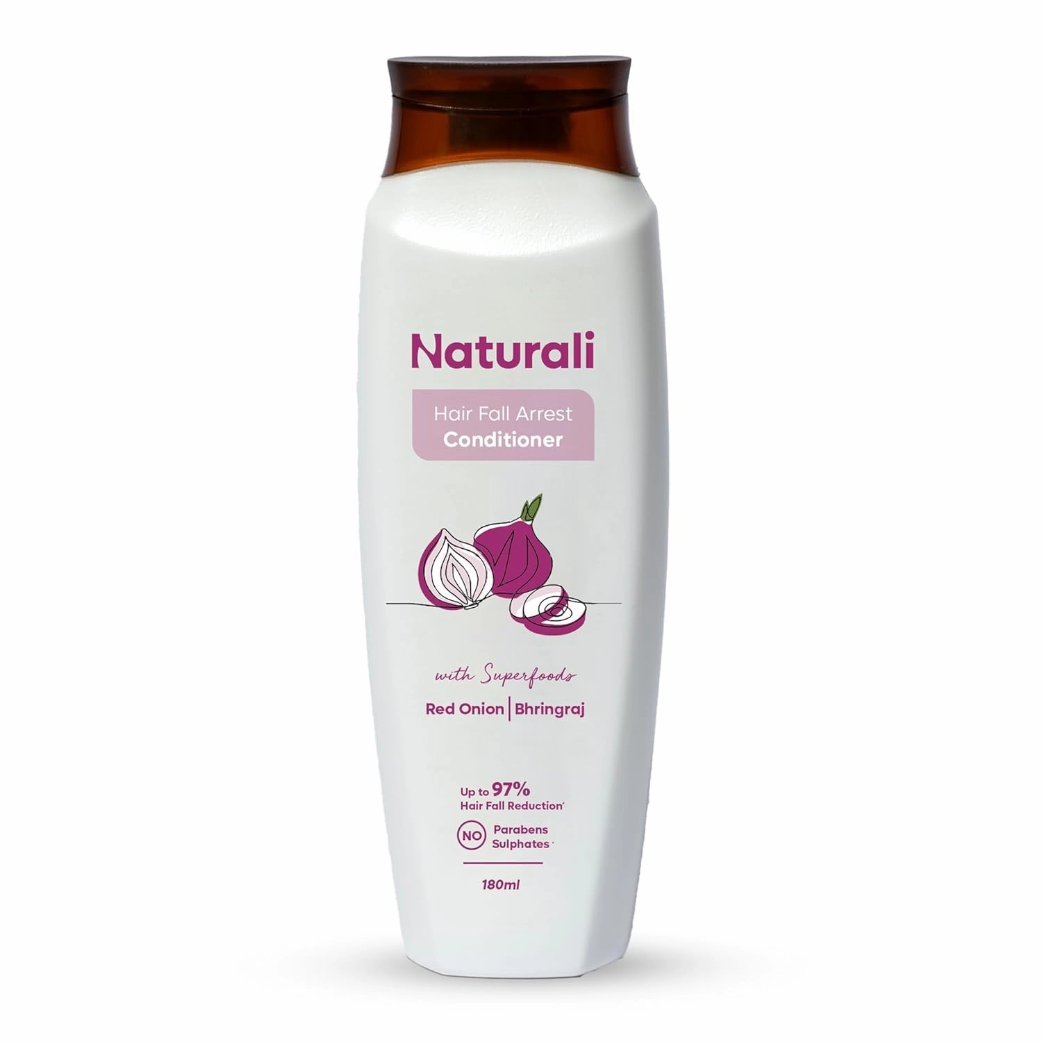 Na.turali Conditioner for Hairfall Control for Frizzy Hair | With Onion & Bhringraj | Sulphate Free | No Paraben | Hair Conditioner For Women | 180 ml