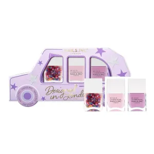 Nails Inc Mani Calling Taxi Nail Polish Set, Limited Edition, Mothers Day Gift, Women & Girls Gifting, Quick Dry, Air Dry, High Shine, Long Lasting, Ultra Glossy, Manicure Set, Trendy 3 Piece Gift Set