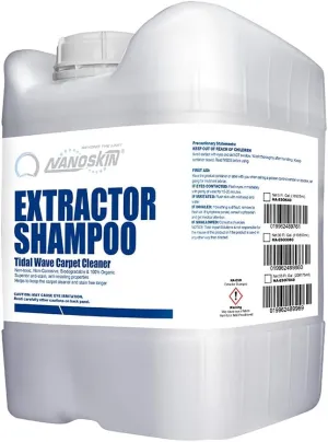Nanoskin EXTRACTOR SHAMPOO Low Foaming Carpet Cleaner 5 Gallons - Machine Use Upholstery Cleaner, Stain Remover & Odor Eliminator on Rug Car Upholstery Carpets | For Automotive, Home, Office & More