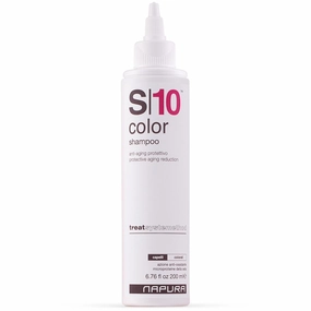NAPURA S10 Sulfate Free Salon Shampoo for Color Treated Hair (6.76 oz) - Enhances Shine & Volume with Silk Proteins and Red Currant