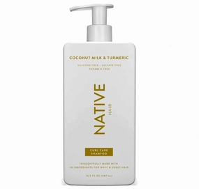 Native - Shampoo - Coconut Milk & Turmeric | Sulfate Free, Paraben Free, Dye Free, with Naturally Derived Clean Ingredients| 16.5 oz - Pack Of 01