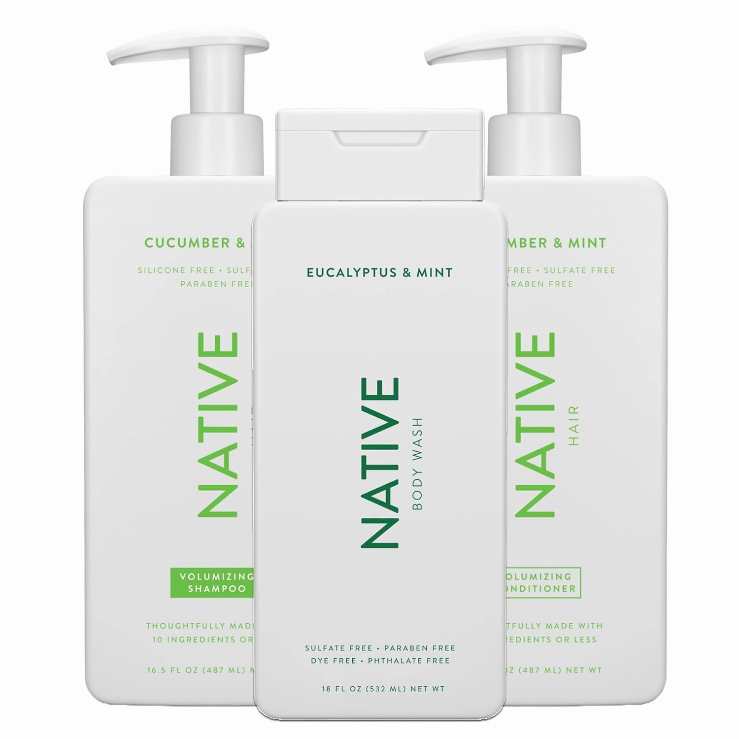 Native Strengthening Shampoo and Conditioner 2 Pk   Eucalyptus & Mint Body Wash 2 Pk