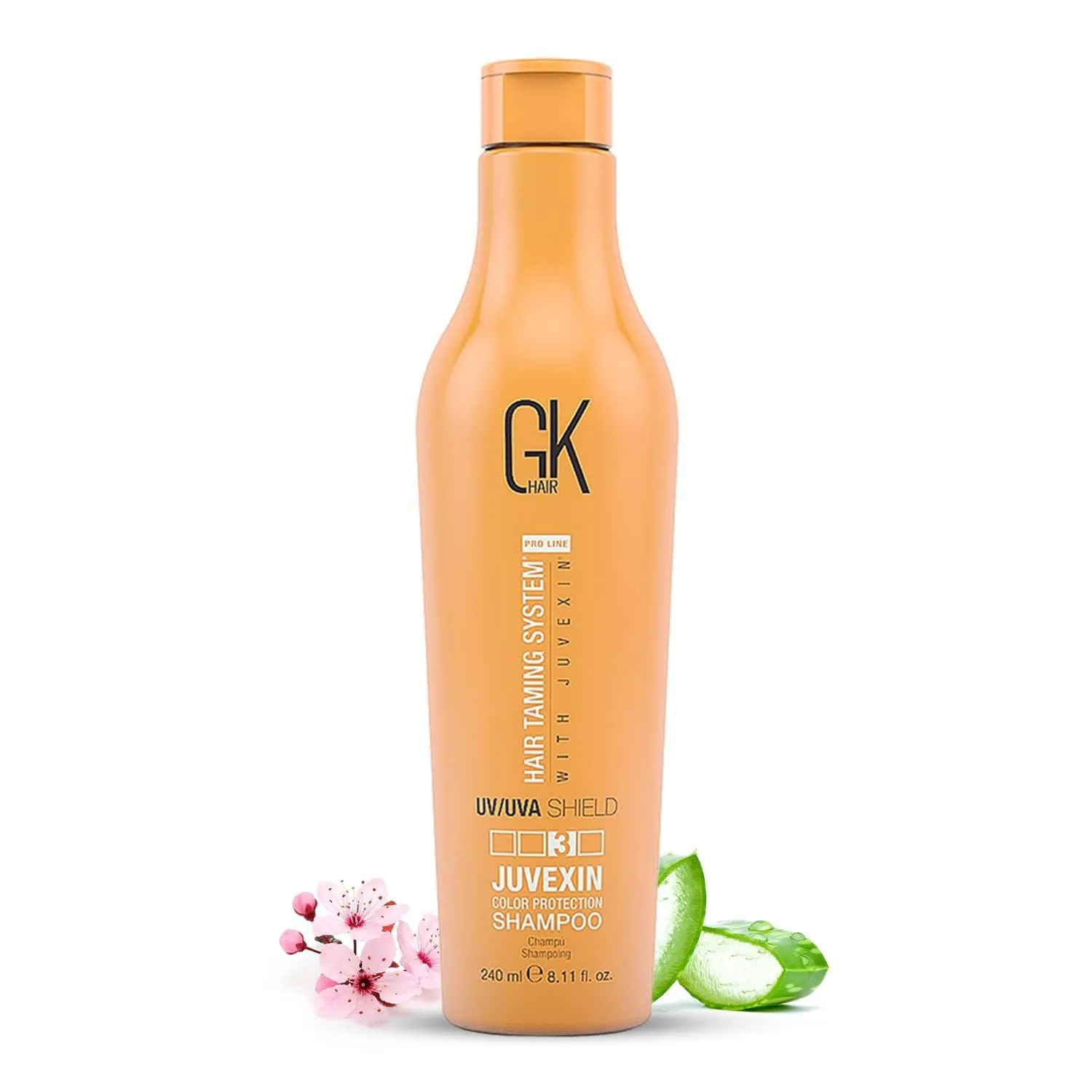Natural Frizz Control Sulfate Free Shield Color protection Shampoo, protecting hair color from UV, Sun Damage fading Protection for Color Treated Dry Damaged Curly Hair (8.11 Fl Oz/240ml)