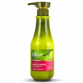 Natural Olive Oil Leave In Conditioner & Detangler, Enriched with Shea Moisture & Argan Oil - Anti-Frizz Deep Hair Conditioner For Dry Damaged Hair - Formulated with Keratin, Vitamins B5 & E