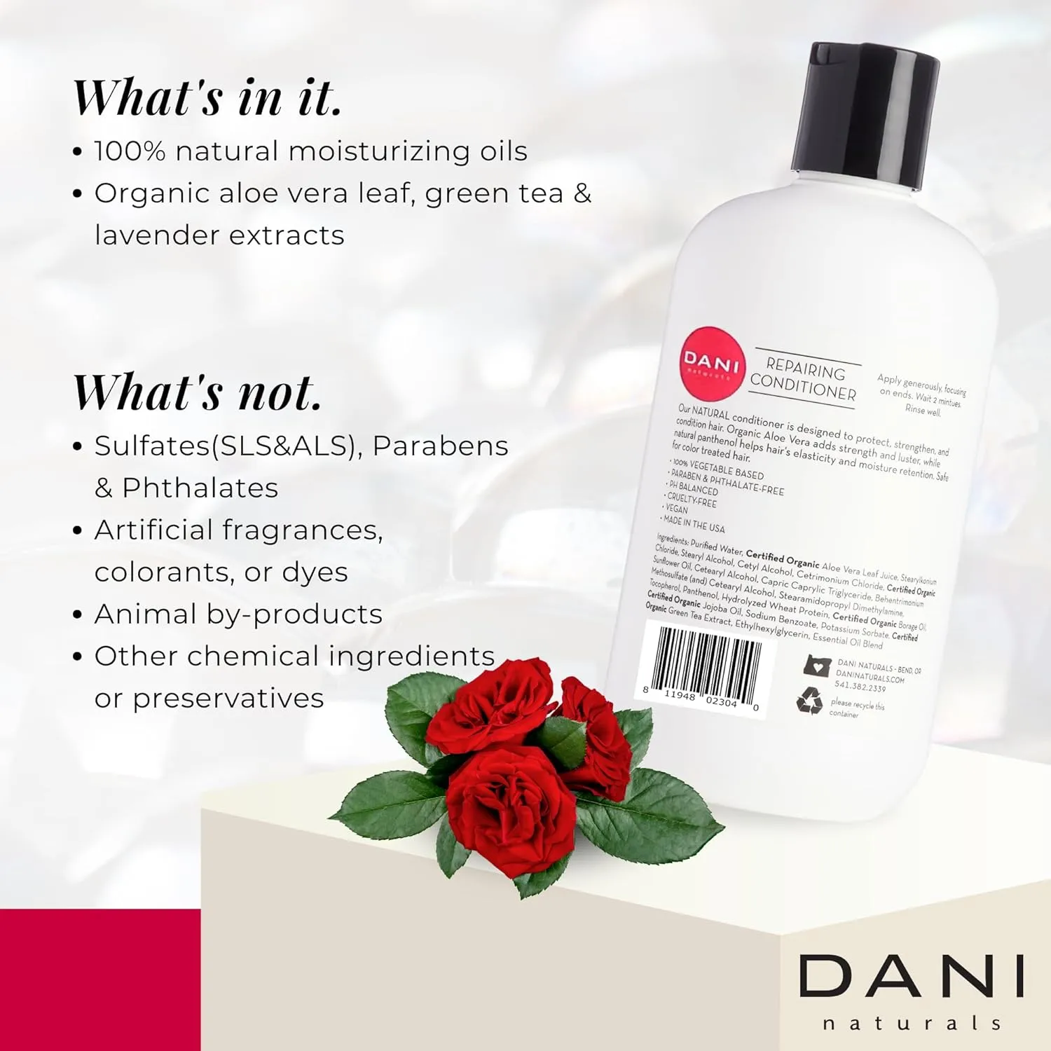 Naturals Conditioner – Citrus Rose, Detoxifying & Clarifying, Lightweight Hydration for Oily, Thick & Curly Hair, Color-Safe & Vegan, 12 oz