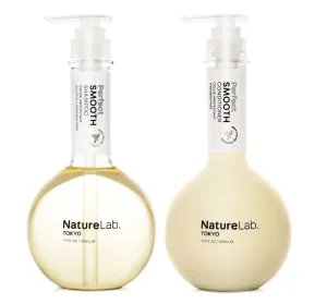 NATURELAB. TOKYO Perfect Smooth Shampoo & Conditioner: Weightless Frizz Control for Smoother, Healthier Hair and Scalp I 11.5 FL OZ Each