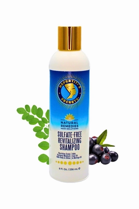Nefertiti’s Secrets Sulfate-Free Revitalizing Shampoo | Moringa Oil & Aloe Vera Hair & Scalp Shampoo | Strengthen Hair & Stimulates Hair Growth | Paraben-free | 8 Oz / 236 mL