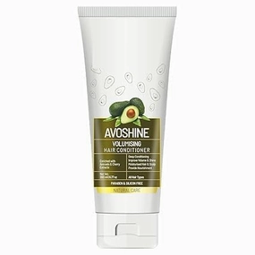 NEN Avoshine Volumizing Hair Conditioner | Deep Conditioning for Improved Volume & Shine | Enriched with Avocado & Cherry Extract | Paraben & Silicone Free- 200ml, White