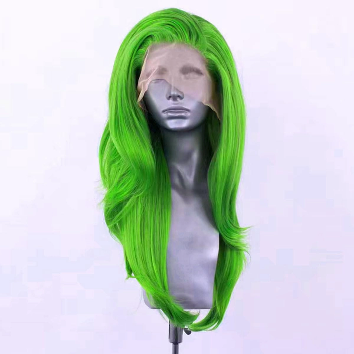 New Green Wigs for Women Girls Free Part Long Natural Wave Lace Font Wigs Slightly Wave Wig Heat Resistant Synthetic Lace Wig Daily Wear Wigs