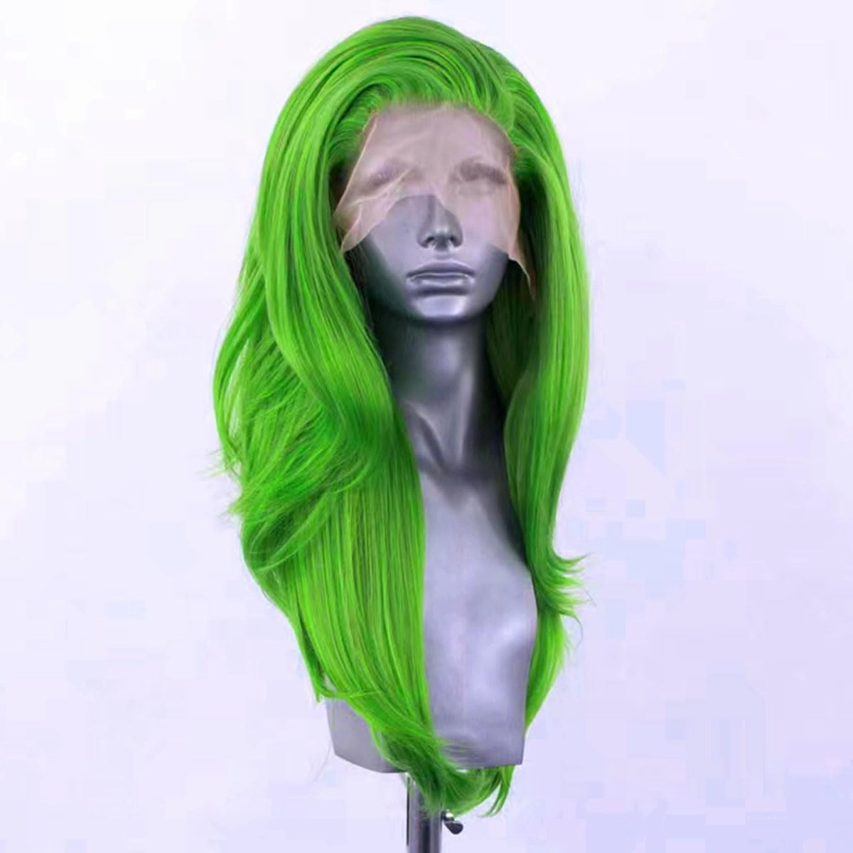 New Green Wigs for Women Girls Free Part Long Natural Wave Lace Font Wigs Slightly Wave Wig Heat Resistant Synthetic Lace Wig Daily Wear Wigs