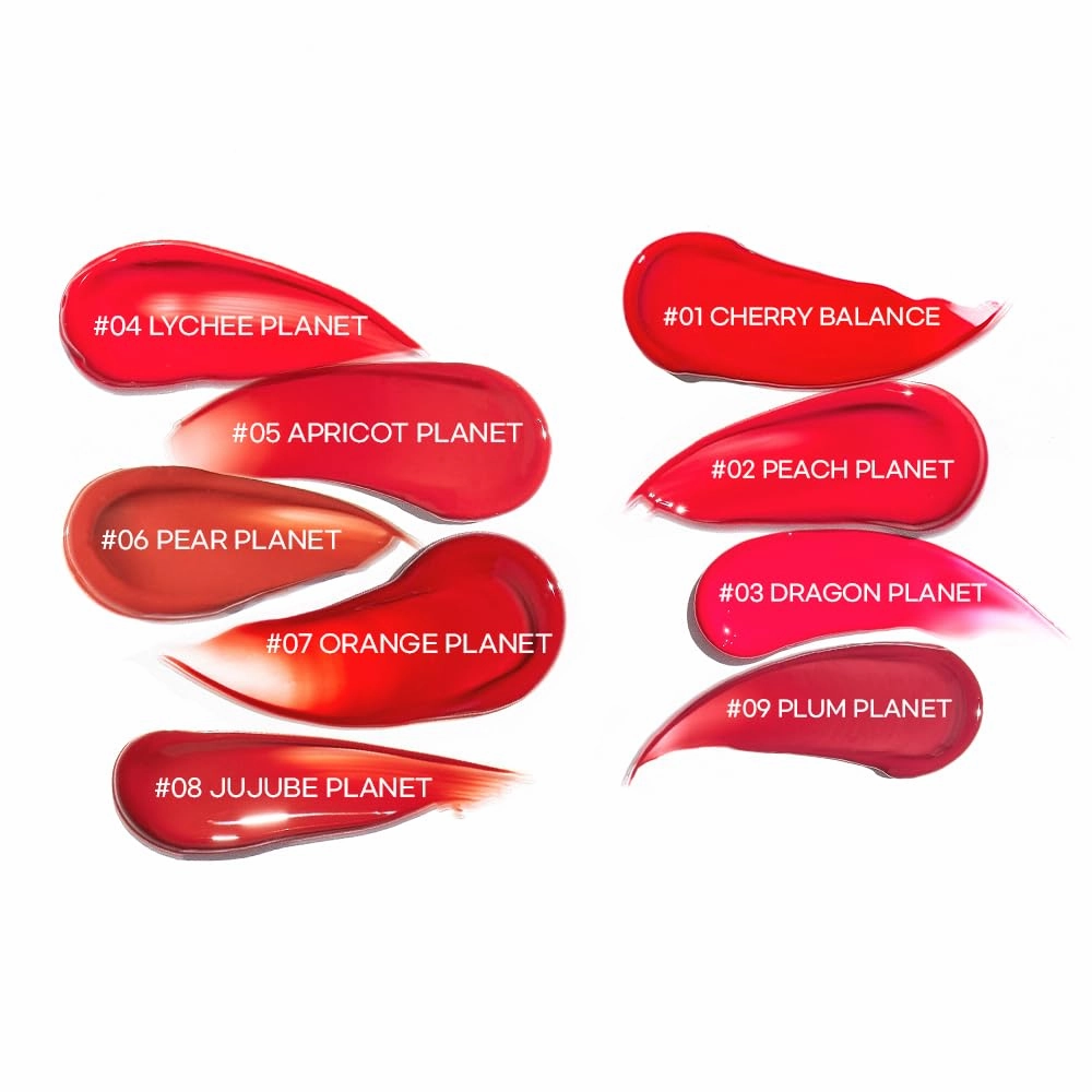 New Planet Tint | Clear Glow Tint Non-Sticky Lightweight Hydrating Long-Lasting Shine High Pigmented Volumizing Moisturizing Natural Lip Stain (#02 Peach Planet, 4.1g)