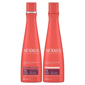 Nexxus Bond Repair Shampoo & Conditioner Bundle Amino Bond 2 Pack for All Types of Damaged Hair, with Keratin Protein and Amino Acids, 13.5 oz,