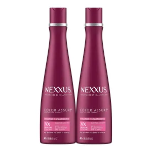 Nexxus Color Assure Shampoo ProteinFusion Twin Pack For Colored Hair Enhanced Color Vibrancy Sulfate-free & Silicone-free 13.5 oz