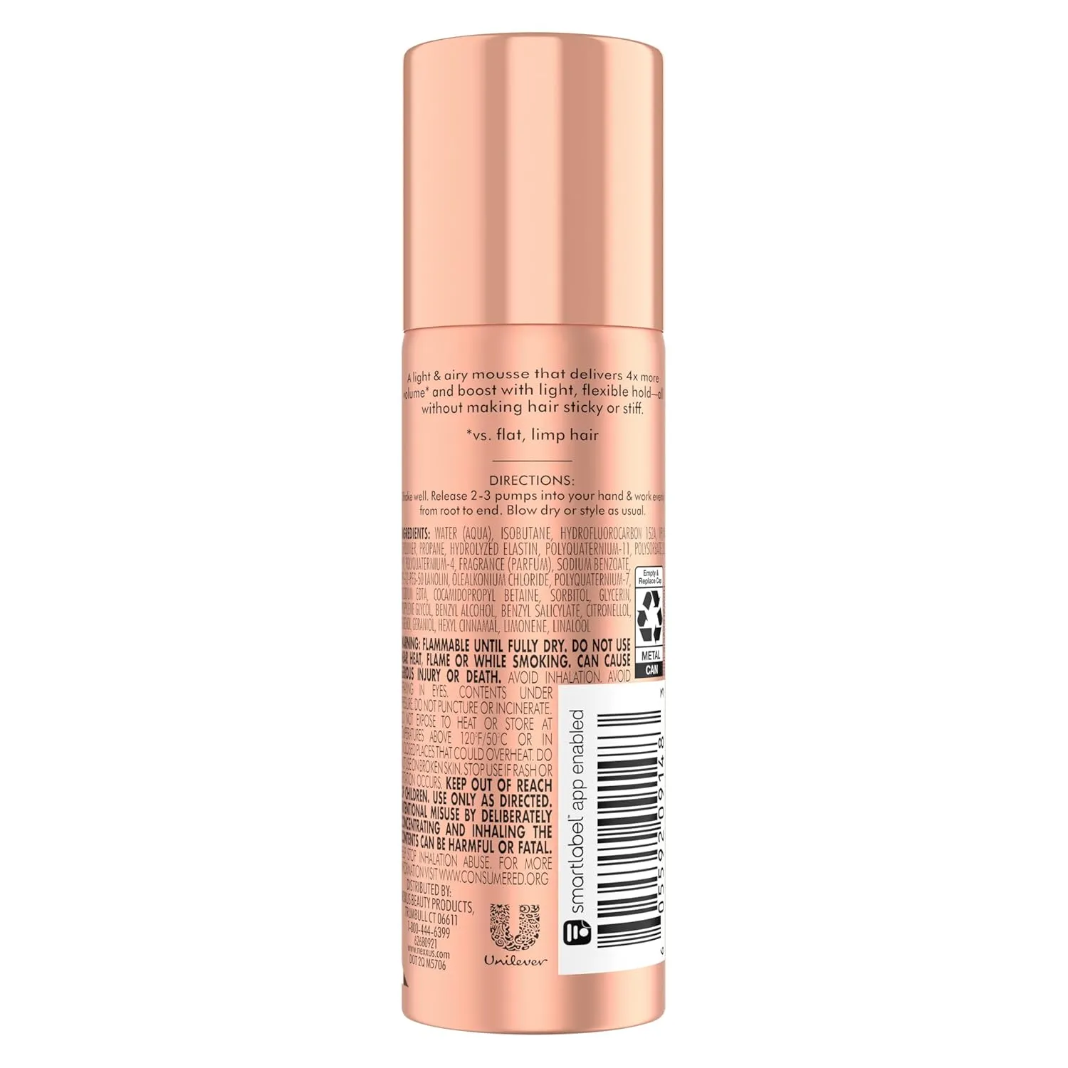 Nexxus Volumizing Foam Hair Mousse, for Volume Volume Mousse Hair Styling 2 oz