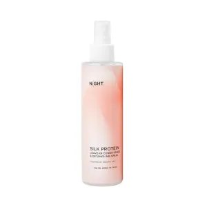 NGHT Silk Protein Leave-In Conditioner & Detangler Spray | 6.7 oz / 200 ml | Split End Sealer & Shine Enhancer | Nourishing Hair Care