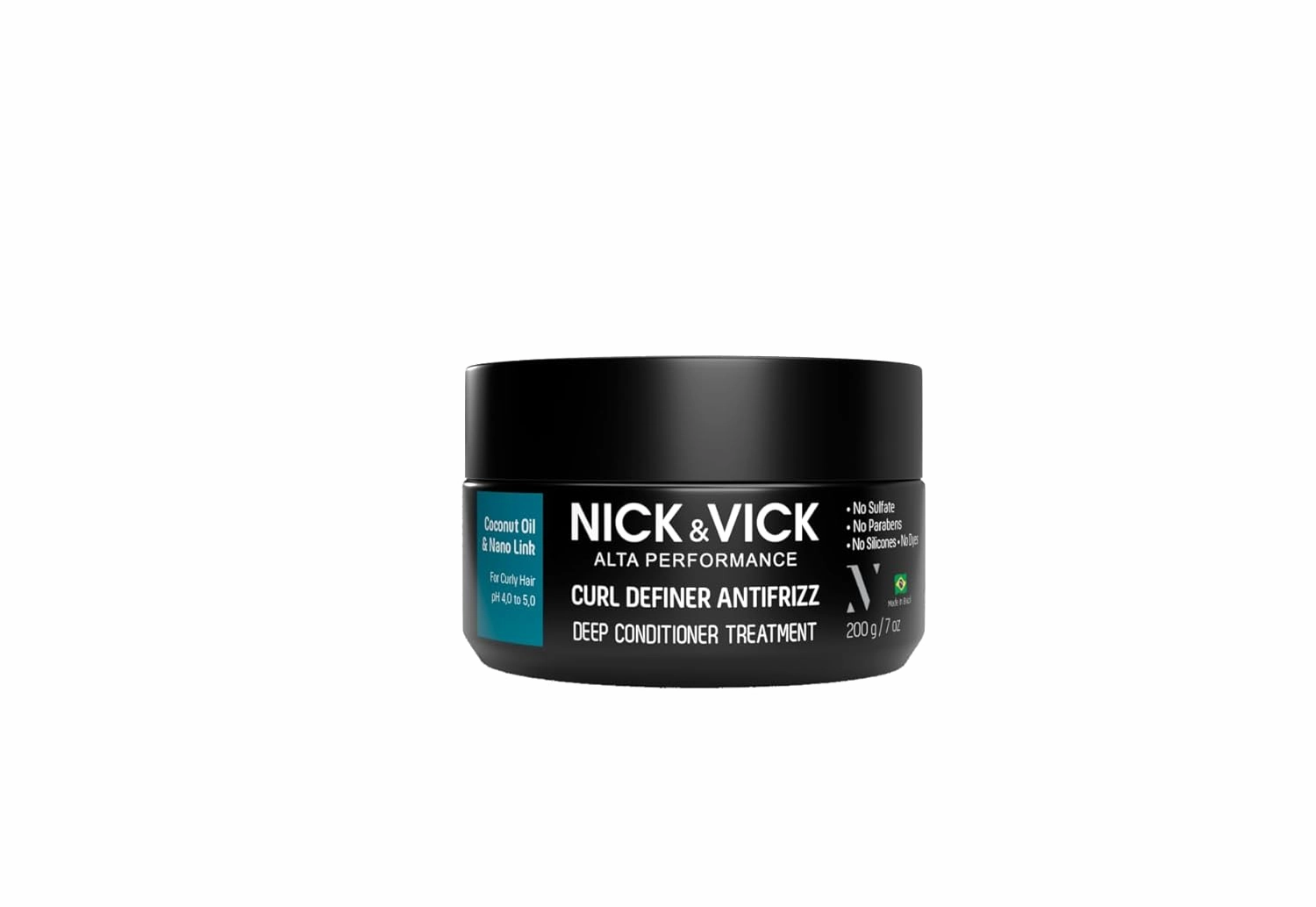 NICK & VICK, Curl Definer Anti-Frizz Deep Conditioner, Sulfate, Paraben, Dye & Silicone Free