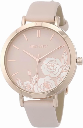 Nine West Women's Floral Dial Strap Watch