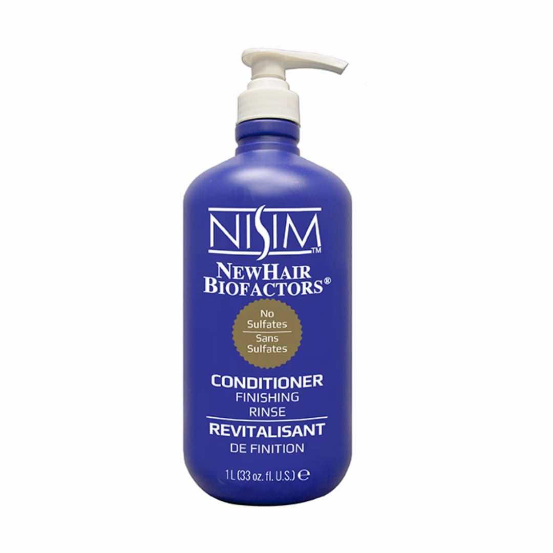 Nisim Biofactors Finishing Rinse Conditioner, 1 Liter (33 Ounces)- Sulfate-Free Formula