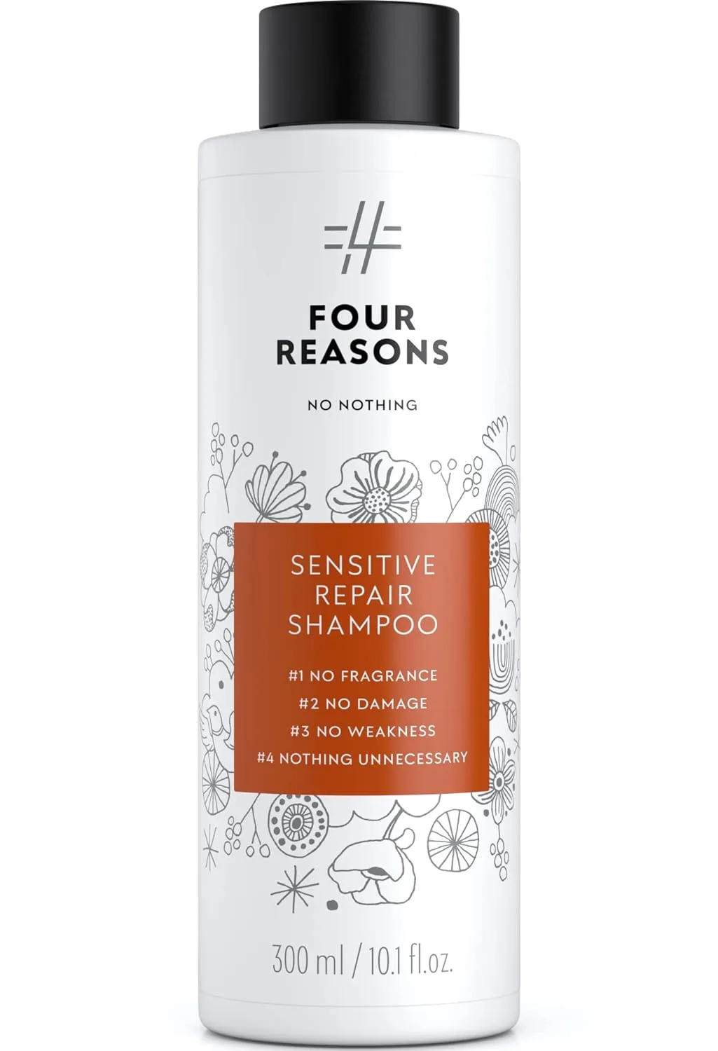 No nothing Hair Repair Shampoo for dry damaged hair - Fragrance Free - fortified with Amino Acids 10.15 oz