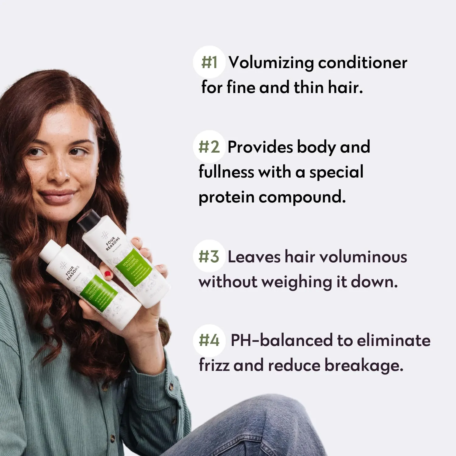No nothing Sensitive Volume Hair Conditioner - Fragrance Free Conditioner - Hypoallergenic, Phthalate Free, Paraben Free, Vegan & Unscented - Volumizing Scalp – 10.1 oz