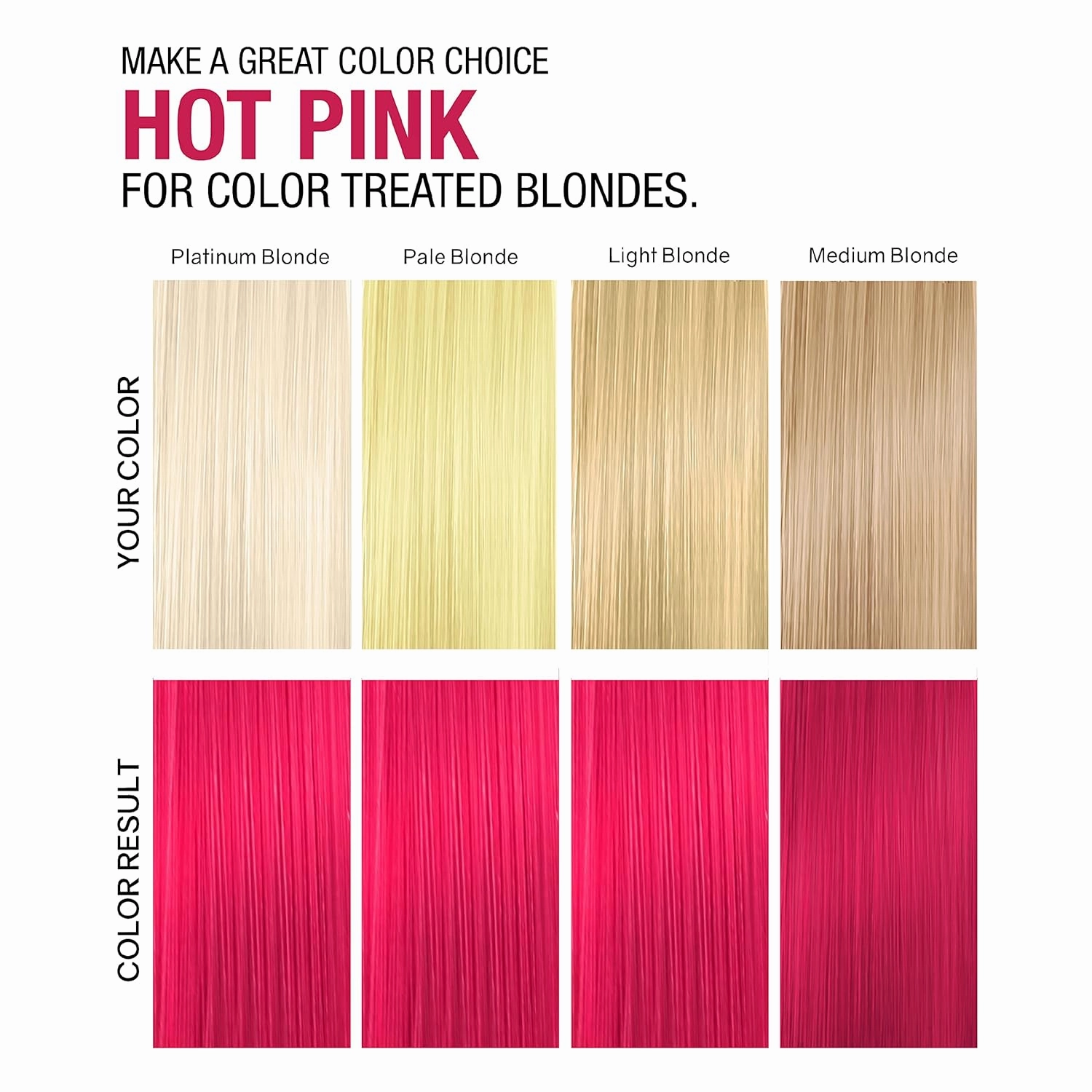No Fade Fresh Hot Pink Depositing Shampoo & Conditioner - Enhance Bright Color, Prevent Fading, Temporary Hair Dye