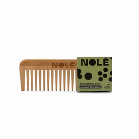 NOLE CARE Rosemary Shampoo Bar With Batana Oil 3 Oz   Wide Tooth Comb - Detangling Hair Brush